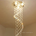 Lampe de plafond suspendue en cristal clair de luxe de salle de conférence